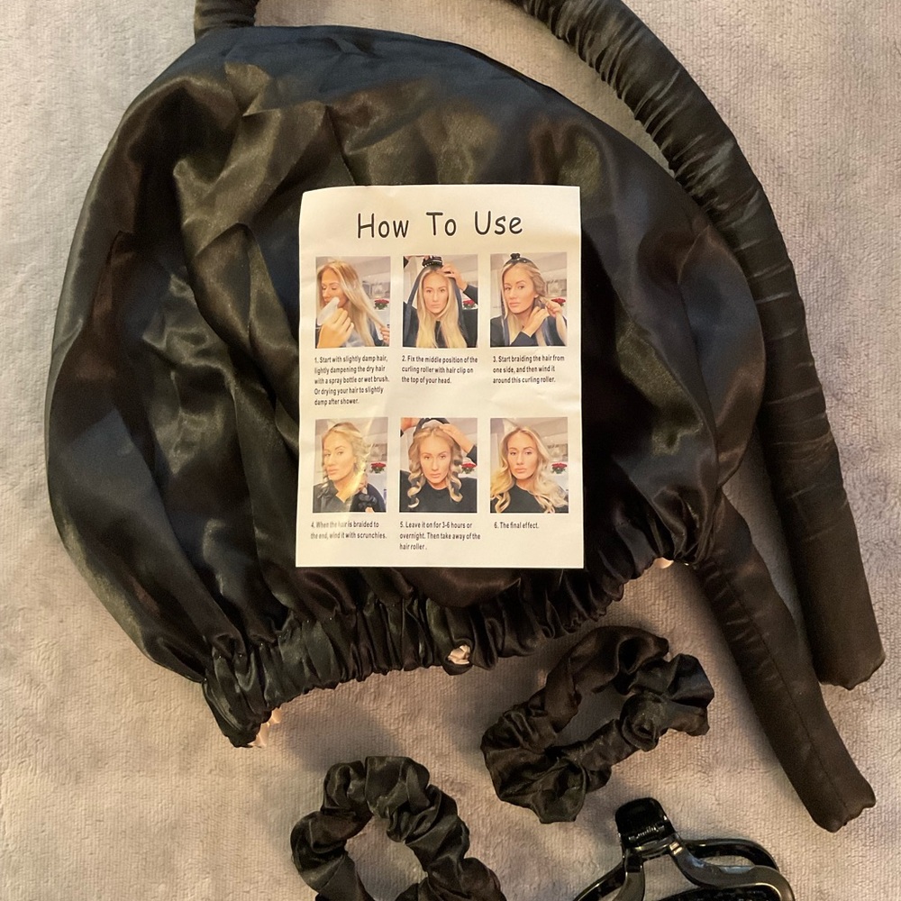 New Heatless curls satin setup